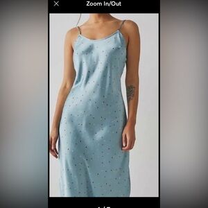 Free People Easy to Love slip dress with hearts. Size medium